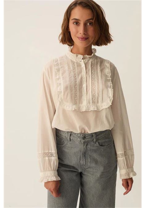 Des Petits Hauts Sothis Écru Cotton Voile Blouse Des Petits Hauts |  | 1H250417ECRU
